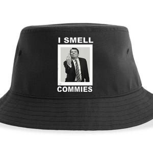 I Smell Commies Funny Ronald Regan Sustainable Bucket Hat