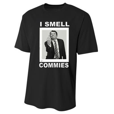 I Smell Commies Funny Ronald Regan Performance Sprint T-Shirt