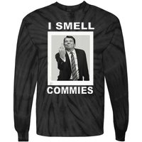 I Smell Commies Funny Ronald Regan Tie-Dye Long Sleeve Shirt