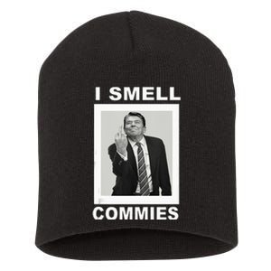 I Smell Commies Funny Ronald Regan Short Acrylic Beanie