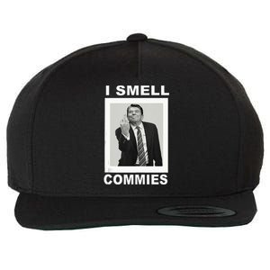 I Smell Commies Funny Ronald Regan Wool Snapback Cap