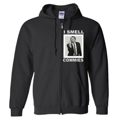 I Smell Commies Funny Ronald Regan Full Zip Hoodie