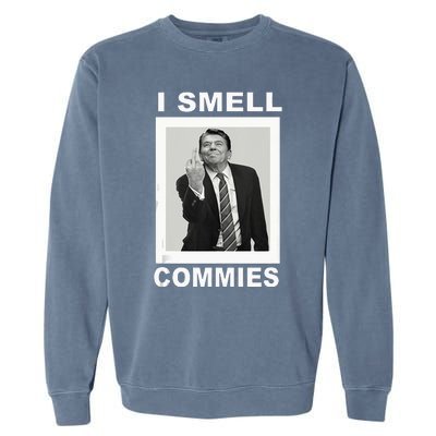 I Smell Commies Funny Ronald Regan Garment-Dyed Sweatshirt