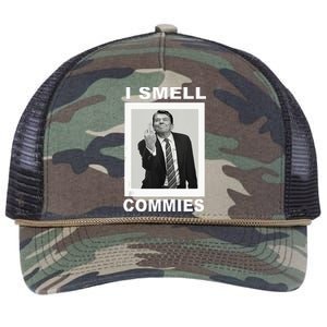 I Smell Commies Funny Ronald Regan Retro Rope Trucker Hat Cap