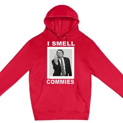 I Smell Commies Funny Ronald Regan Premium Pullover Hoodie