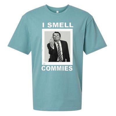 I Smell Commies Funny Ronald Regan Sueded Cloud Jersey T-Shirt