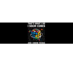 I Solve Cubes And I Know Things Funny Speed Cubing Bumper Sticker