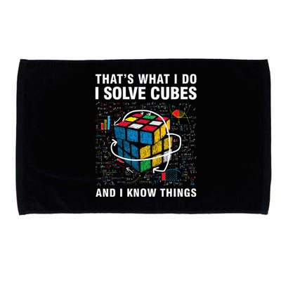 I Solve Cubes And I Know Things Funny Speed Cubing Microfiber Hand Towel