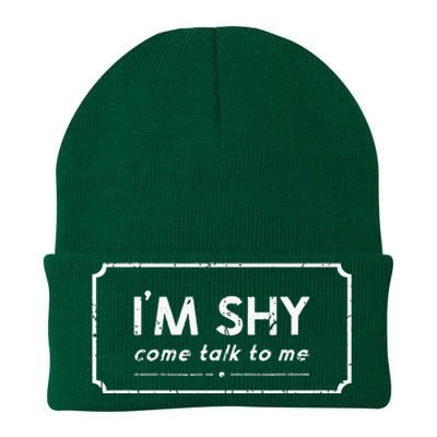 IM Shy Come Talk To Me Opinionated Knit Cap Winter Beanie