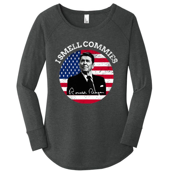 I Smell Commies Republican Conservative Ronald Regan Biden Women's Perfect Tri Tunic Long Sleeve Shirt