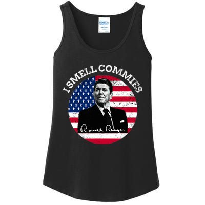 I Smell Commies Republican Conservative Ronald Regan Biden Ladies Essential Tank