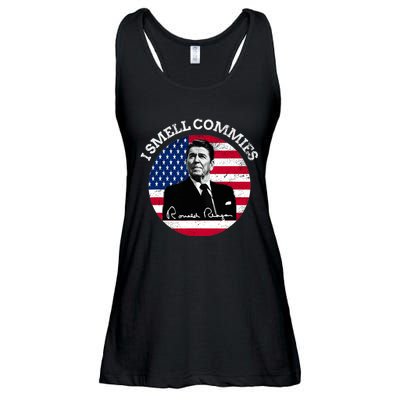 I Smell Commies Republican Conservative Ronald Regan Biden Ladies Essential Flowy Tank