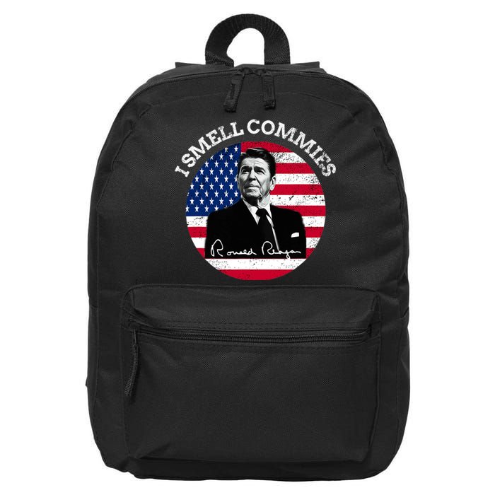 I Smell Commies Republican Conservative Ronald Regan Biden 16 in Basic Backpack