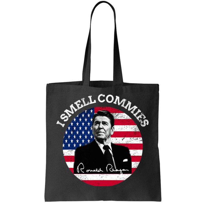 I Smell Commies Republican Conservative Ronald Regan Biden Tote Bag