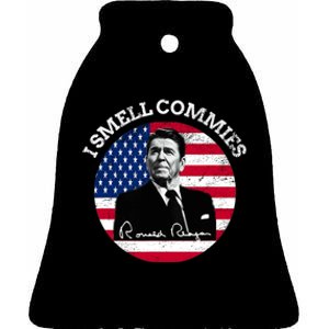 I Smell Commies Republican Conservative Ronald Regan Biden Ceramic Bell Ornament