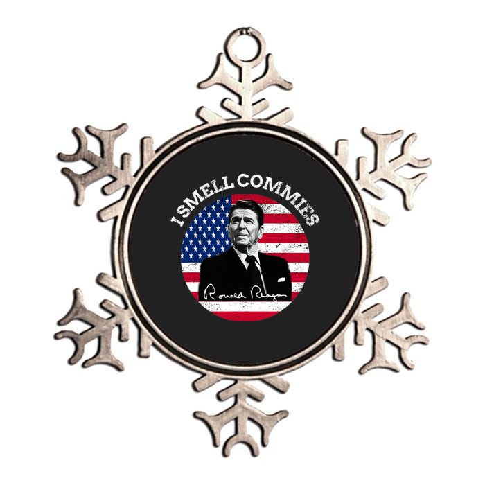 I Smell Commies Republican Conservative Ronald Regan Biden Metallic Star Ornament