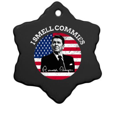 I Smell Commies Republican Conservative Ronald Regan Biden Ceramic Star Ornament