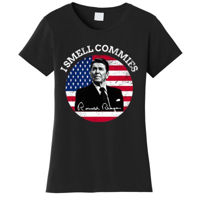 I Smell Commies Republican Conservative Ronald Regan Biden Women's T-Shirt