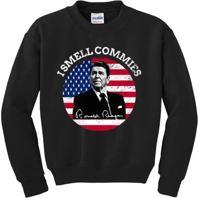 I Smell Commies Republican Conservative Ronald Regan Biden Kids Sweatshirt