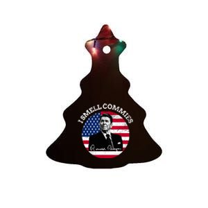 I Smell Commies Republican Conservative Ronald Regan Biden Ceramic Tree Ornament