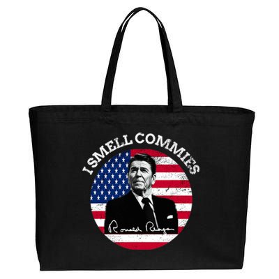 I Smell Commies Republican Conservative Ronald Regan Biden Cotton Canvas Jumbo Tote