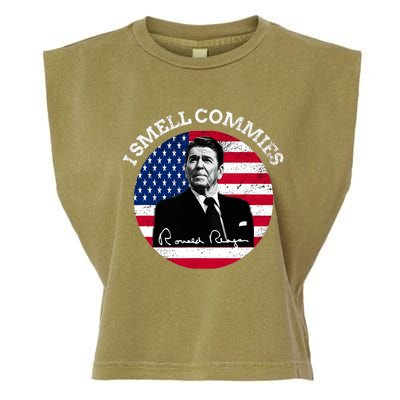 I Smell Commies Republican Conservative Ronald Regan Biden Garment-Dyed Women's Muscle Tee