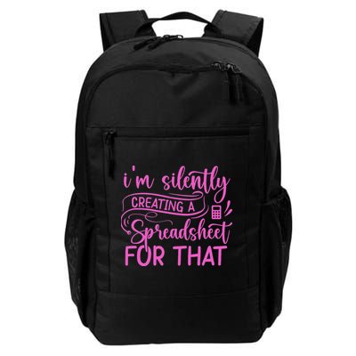 I'm Silently Creating A Spreadsheet For That Math Majors Daily Commute Backpack