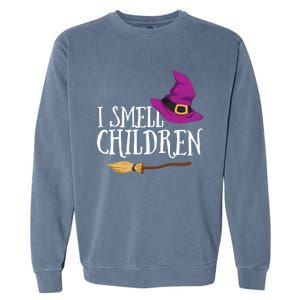 I Smell Children Teacher Halloween Witch For Meaningful Gift Garment-Dyed Sweatshirt