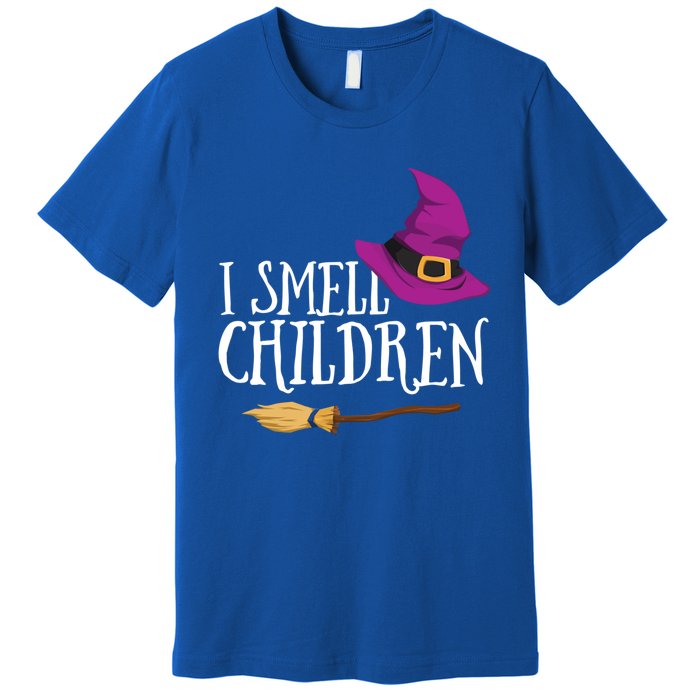 I Smell Children Teacher Halloween Witch For Meaningful Gift Premium T-Shirt