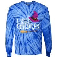 I Smell Children Teacher Halloween Witch For Meaningful Gift Tie-Dye Long Sleeve Shirt