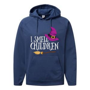 I Smell Children Teacher Halloween Witch For Meaningful Gift Performance Fleece Hoodie