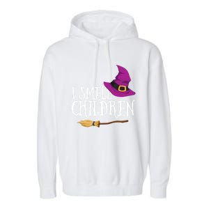 I Smell Children Teacher Halloween Witch For Meaningful Gift Garment-Dyed Fleece Hoodie