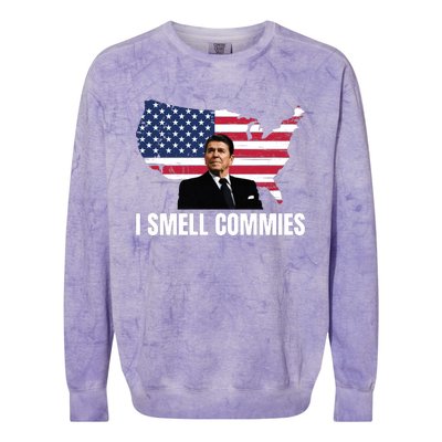 I Smell Commies, Ronald Reagan, Political Humor, President Reagan Colorblast Crewneck Sweatshirt