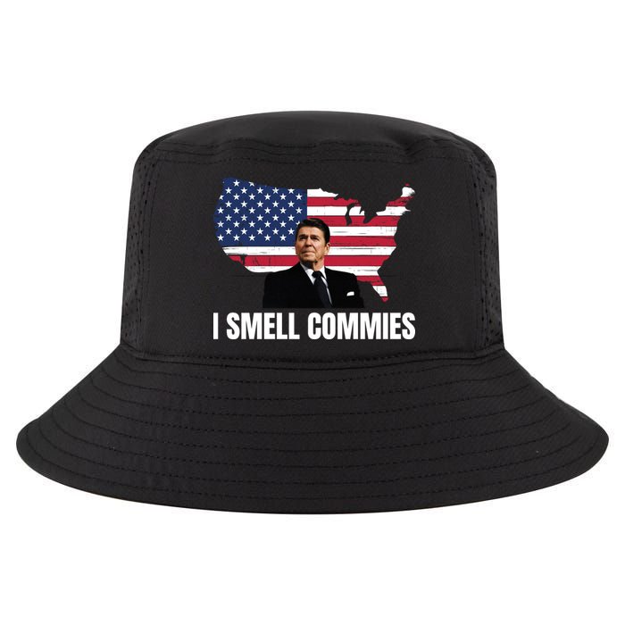 I Smell Commies, Ronald Reagan, Political Humor, President Reagan Cool Comfort Performance Bucket Hat