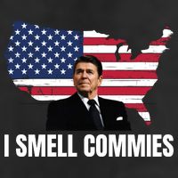 I Smell Commies, Ronald Reagan, Political Humor, President Reagan Cool Comfort Performance Bucket Hat