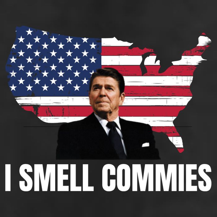 I Smell Commies, Ronald Reagan, Political Humor, President Reagan Cool Comfort Performance Bucket Hat