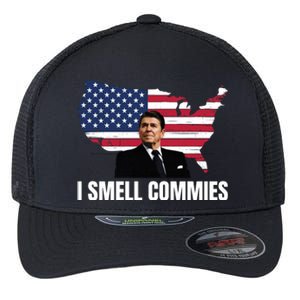 I Smell Commies, Ronald Reagan, Political Humor, President Reagan Flexfit Unipanel Trucker Cap