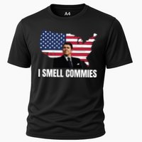 I Smell Commies, Ronald Reagan, Political Humor, President Reagan Cooling Performance Crew T-Shirt