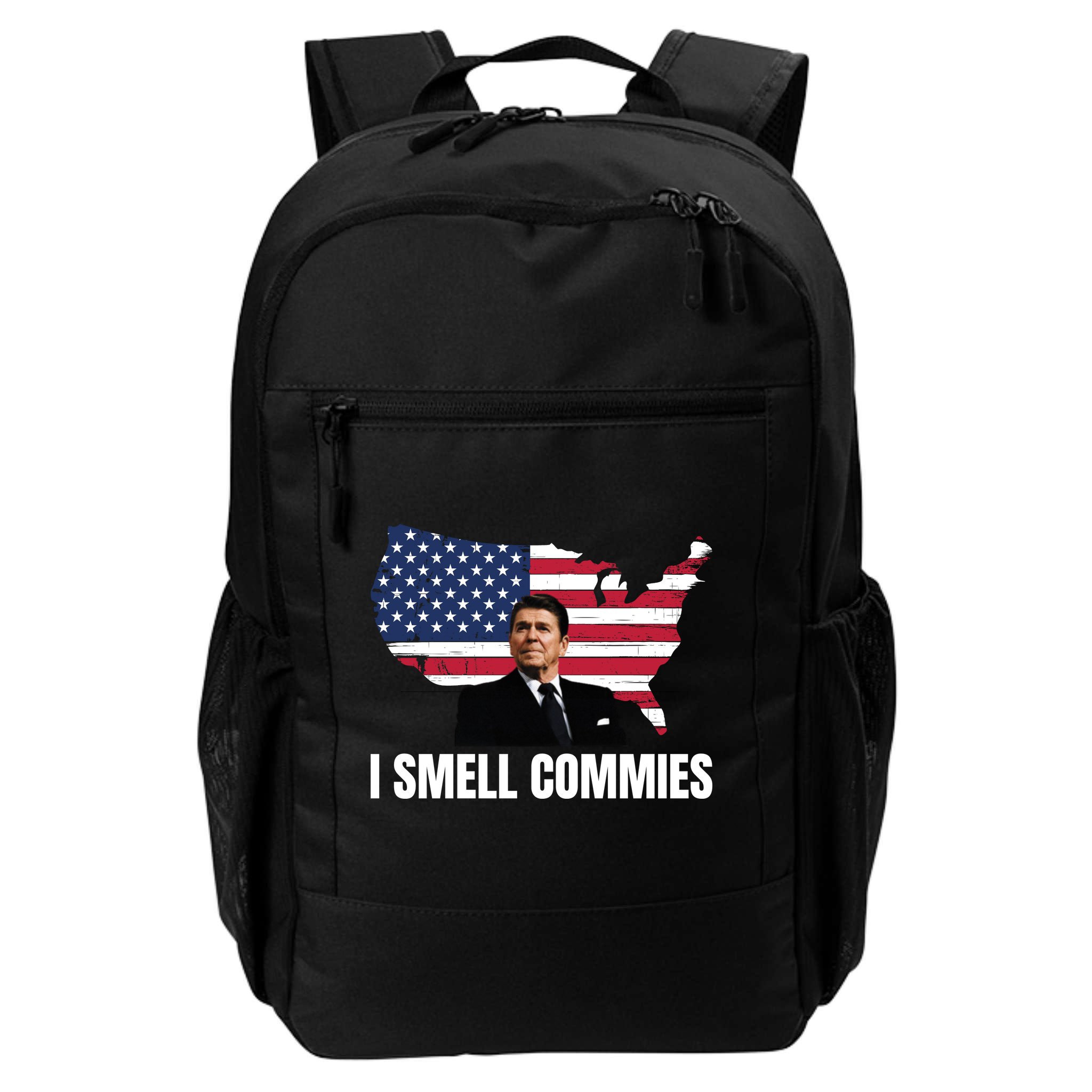 I Smell Commies, Ronald Reagan, Political Humor, President Reagan Backpack