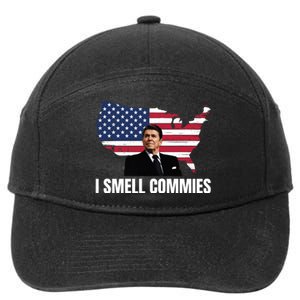 I Smell Commies, Ronald Reagan, Political Humor, President Reagan 7-Panel Snapback Hat