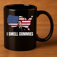 I Smell Commies, Ronald Reagan, Political Humor, President Reagan 11oz C Handle Ceramic Mug