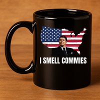 I Smell Commies, Ronald Reagan, Political Humor, President Reagan 11oz C Handle Ceramic Mug