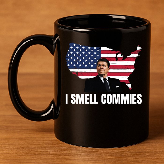 I Smell Commies, Ronald Reagan, Political Humor, President Reagan 11oz C Handle Ceramic Mug