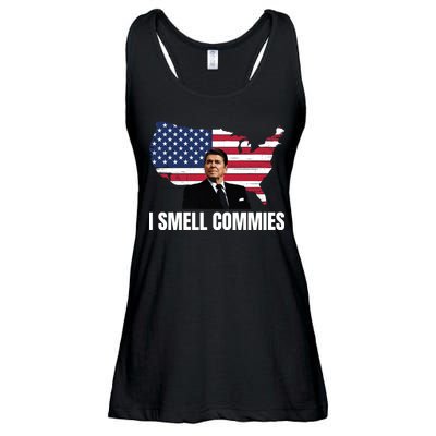 I Smell Commies, Ronald Reagan, Political Humor, President Reagan Ladies Essential Flowy Tank