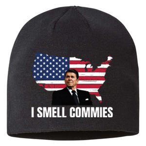 I Smell Commies, Ronald Reagan, Political Humor, President Reagan Sustainable Beanie