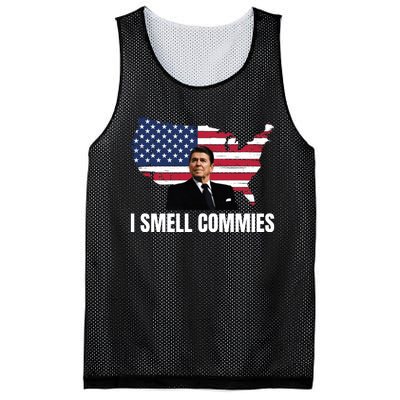 I Smell Commies, Ronald Reagan, Political Humor, President Reagan Mesh Reversible Basketball Jersey Tank