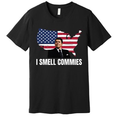 I Smell Commies, Ronald Reagan, Political Humor, President Reagan Premium T-Shirt