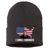 I Smell Commies, Ronald Reagan, Political Humor, President Reagan Sustainable Knit Beanie