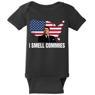 I Smell Commies, Ronald Reagan, Political Humor, President Reagan Baby Bodysuit