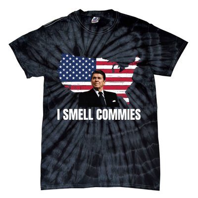 I Smell Commies, Ronald Reagan, Political Humor, President Reagan Tie-Dye T-Shirt